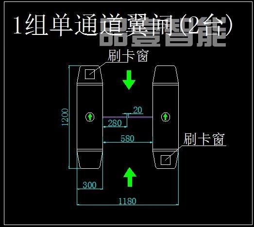 通道闸尺寸图